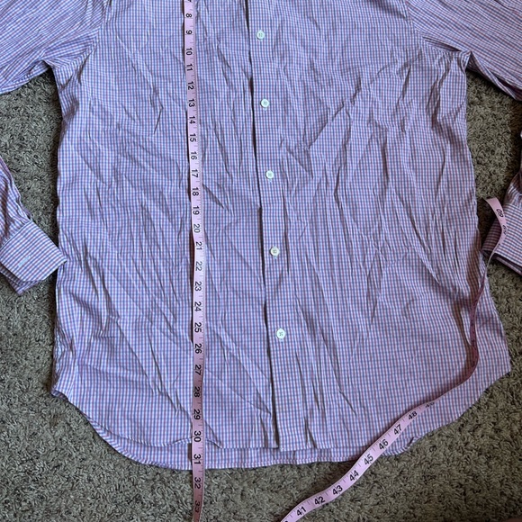 Bonobos Dress Shirt Men's Button Down 16.5 XL Standard Fit Pink Purple Plaid - Picture 6 of 7